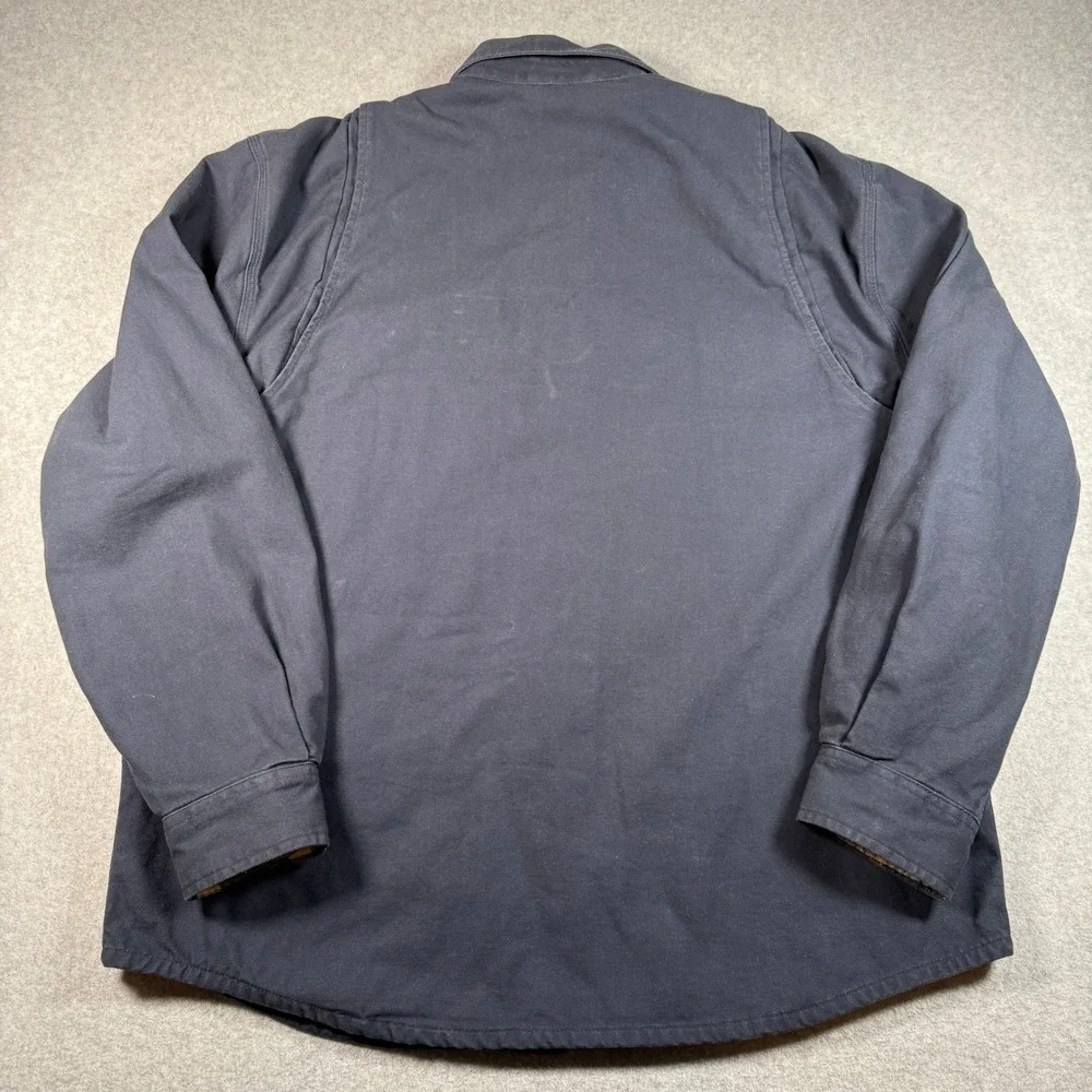 Carhartt 100590 Weathered Canvas Flannel Lined Shirt Jacket Men's Large